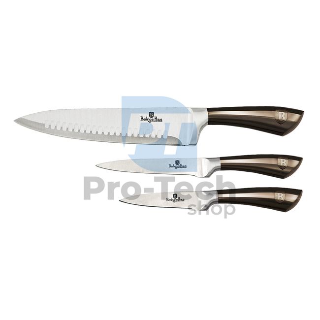 Набір кухонних ножів з нержавіючої сталі з 3 шт.  BLACK 20366