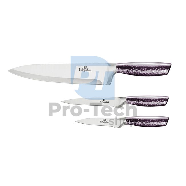 Набір кухонних ножів з нержавіючої сталі з 3 шт.  PURPLE 20264