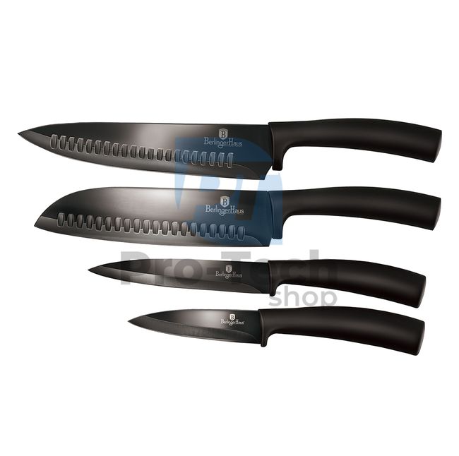 Набір кухонних ножів з нержавіючої сталі з 4 шт.  BLACK 20367