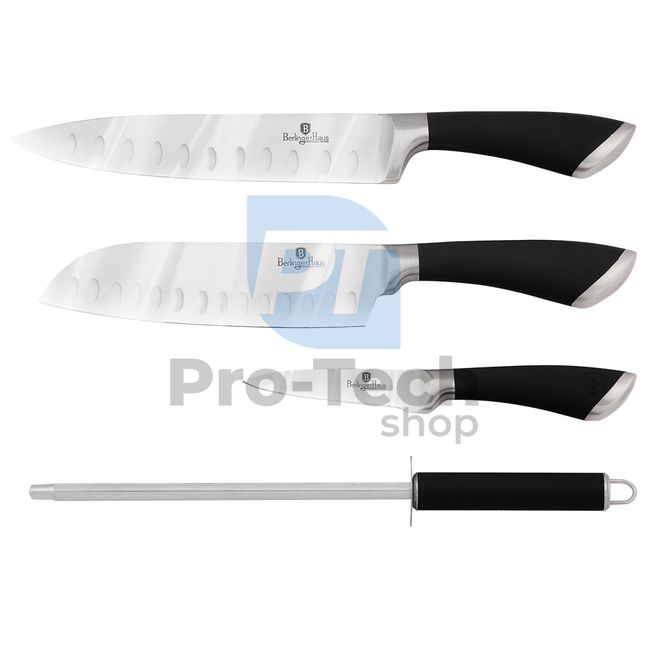 Набір кухонних ножів з нержавіючої сталі з 4 шт.  BLACK 20459
