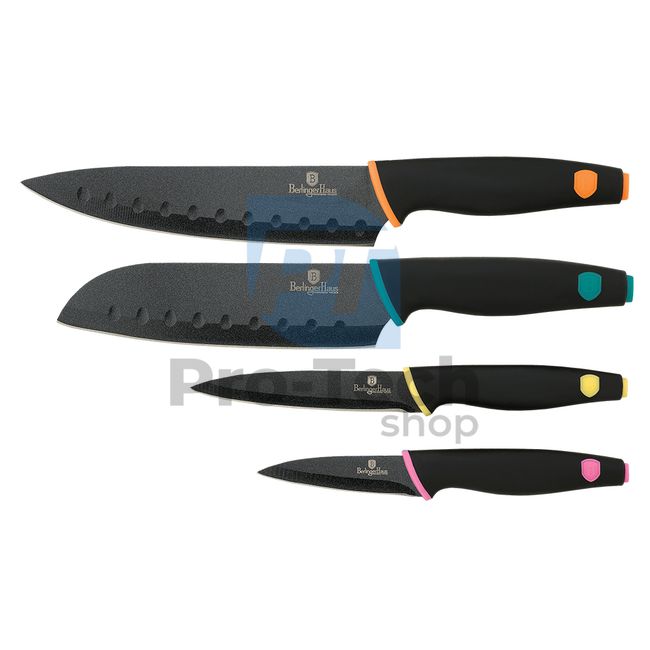 Набір кухонних ножів з нержавіючої сталі з 4 шт.  BLACK 20922