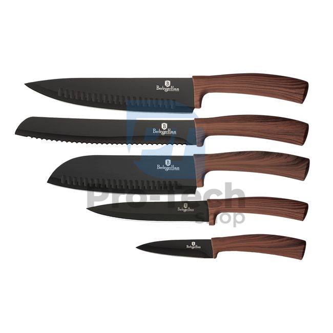 Набір кухонних ножів з нержавіючої сталі з 5 шт.  ORIGINAL WOOD 20782