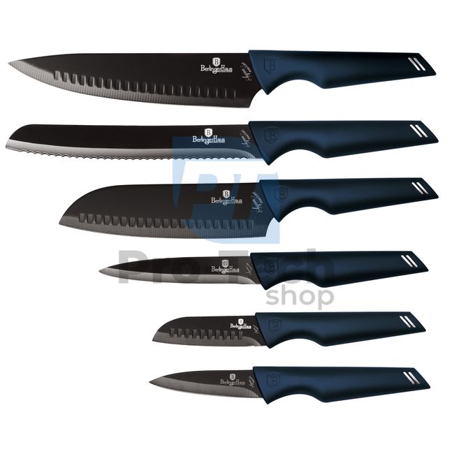 Набір кухонних ножів з нержавіючої сталі з 6 шт. AQUAMARINE 20060