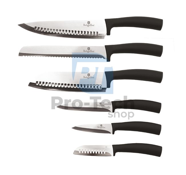 Набір кухонних ножів з нержавіючої сталі 6 шт.  BLACK 20462