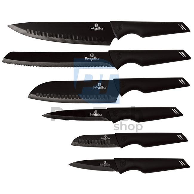 Набір кухонних ножів з нержавіючої сталі 6 шт.  BLACK 20465