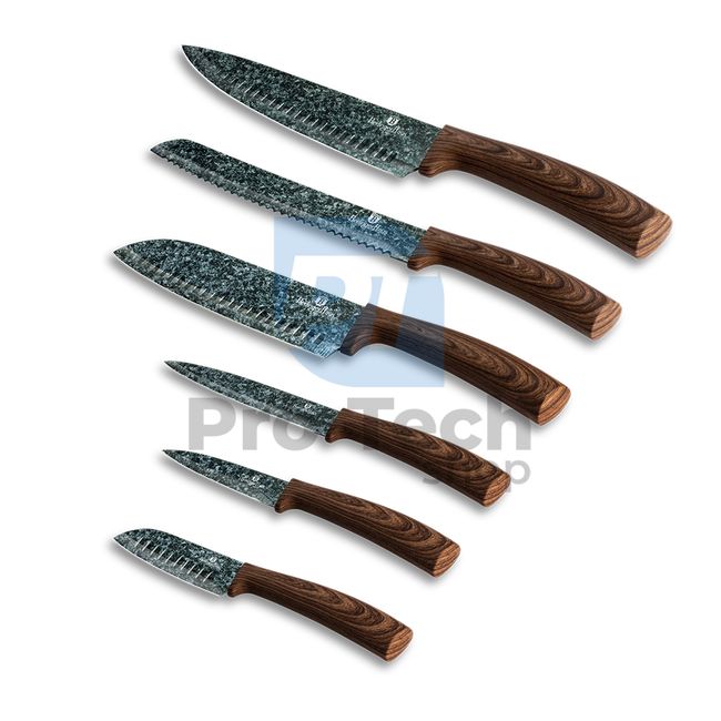 Набір кухонних ножів з нержавіючої сталі з 6 шт.  ORIGINAL WOOD 20855