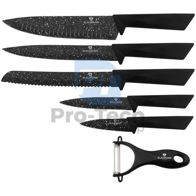 Набір кухонних ножів з 6 шт.  BLACK 21154