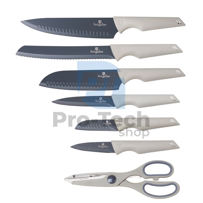 Набір кухонних ножів з нержавіючої сталі з 7 шт.  MATT GREY 20731