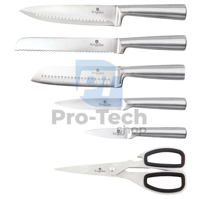 Набір кухонних ножів з нержавіючої сталі з бамбуковою підставкою 20480 з 8 шт.