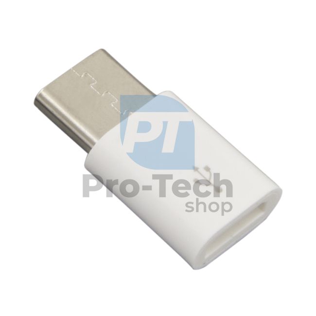 Перехідник Micro USB 2.0 - USB-C, білий 72427