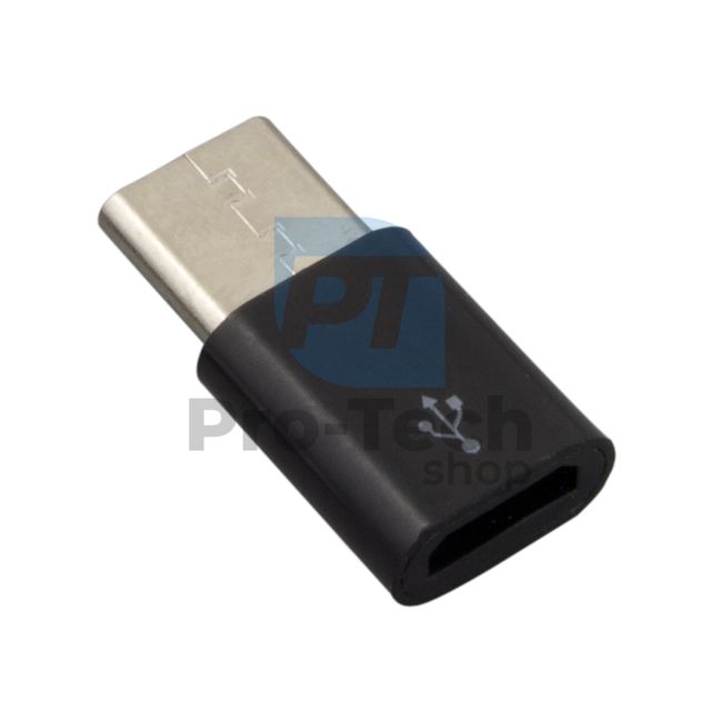 Перехідник Micro USB 2.0 - USB-C, чорний 72426