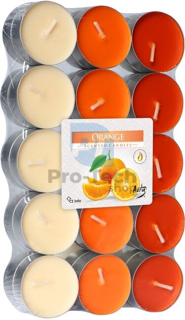 Чайні свічки помаранчеві Linteo Satin AROMA 30шт 30471