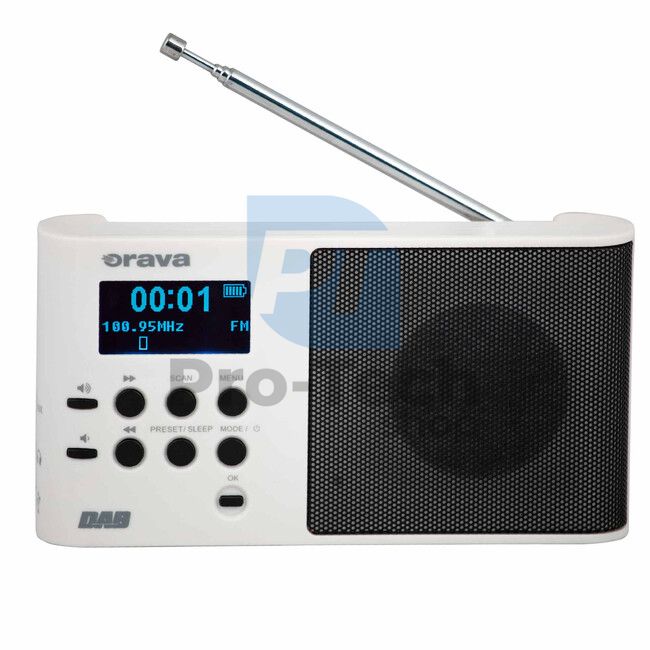 Цифрове DAB/FM радіо Orava, біла 73502