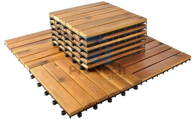 Дерев'яне модульне покриття 30x30см - набір з 10 штук 74153