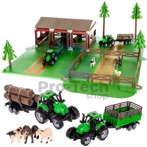 Ферма з тваринами + 2 трактори 74244