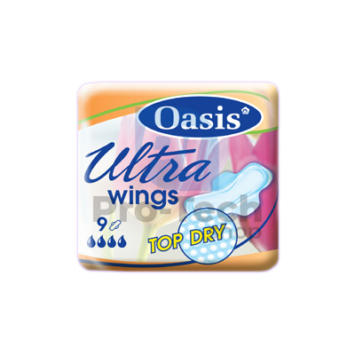 Гігієнічні серветки ultra plus top dry Linteo Oasis 9шт 30453