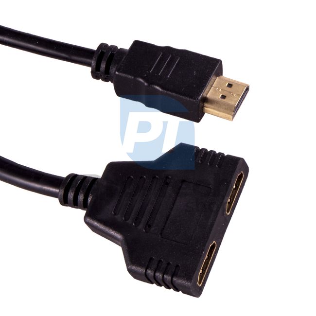 Кабель HDMI - розгалужувач 2HDMI 0,3м 72360