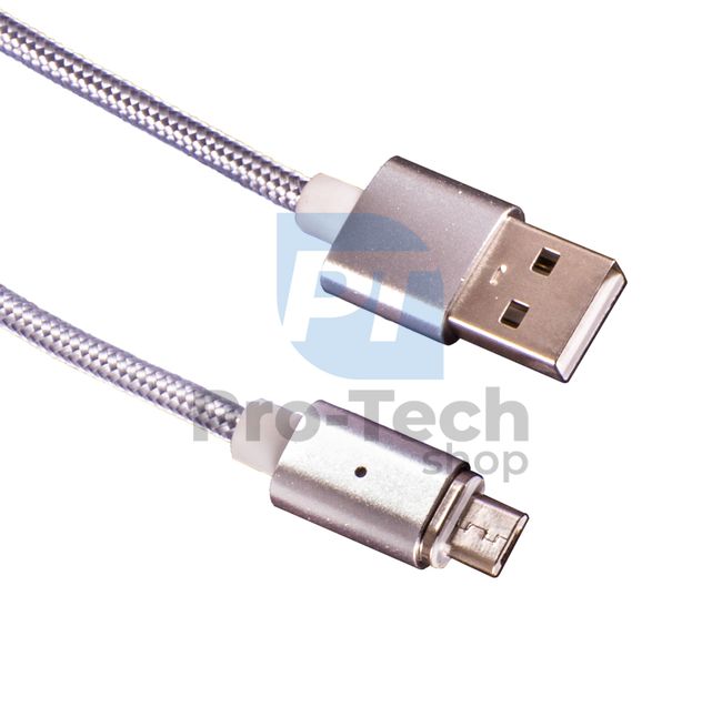 Магнітний кабель MicroUSB A-B, 1 м 72387