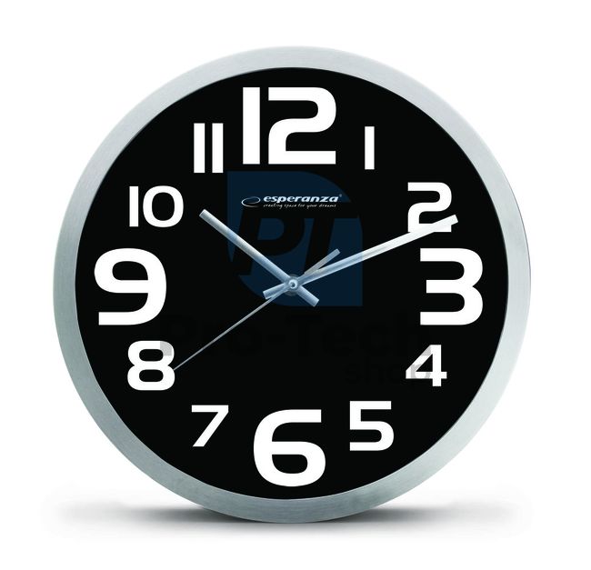 Настінний годинник ZURICH, чорний 72840