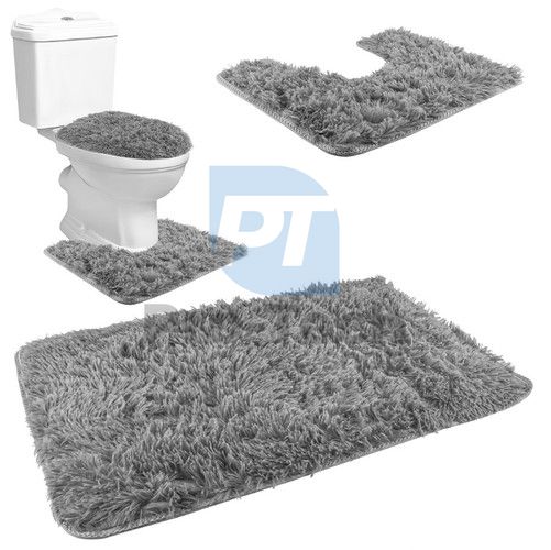 Набір килимків для ванної кімнати - сірий D8312 75053