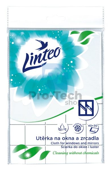 Серветка для вікон та дзеркал 40x30см Linteo 30448