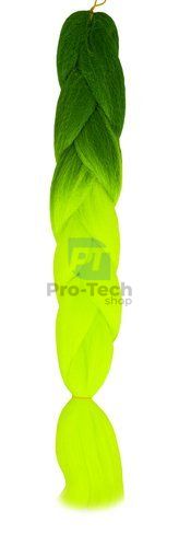 Канекалон з синтетичного волосся омбре зелено-неонового кольору W10344 75313