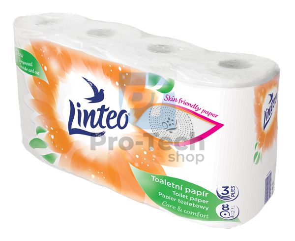 Туалетний папір 3-шаровий 15м LINTEO SATIN білий - 8шт 30388
