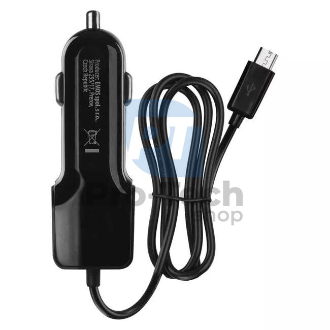Універсальний автомобільний адаптер USB 3.1A (15.5Вт) макс., дротовий 71237