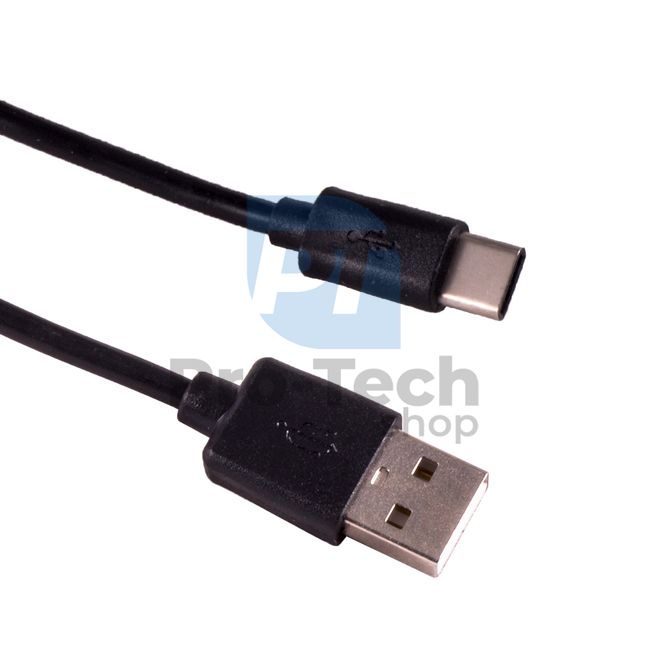 Кабель USB-C 2.0, 1.5 м, чорний 72377