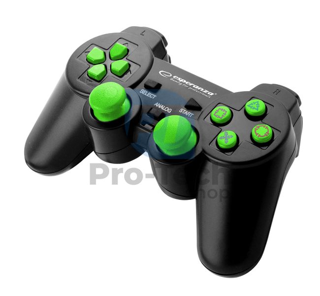 Геймпад з функцією вібрації PS2/PS3/PC USB CORSAIR, чорно-зелений 72638