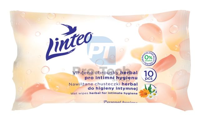 Вологі серветки для інтимної гігієни Linteo Satin Intimate 10шт 30435