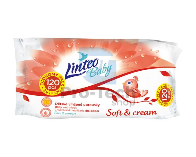 Вологі серветки Linteo Baby  Soft and Cream 120шт 30432
