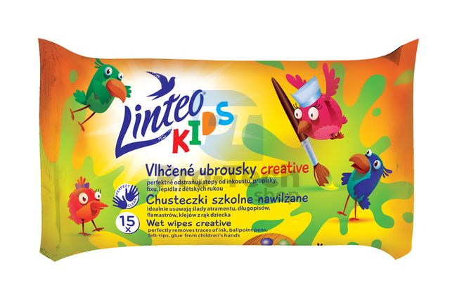 Вологі серветки School Linteo Kids 15шт 30433