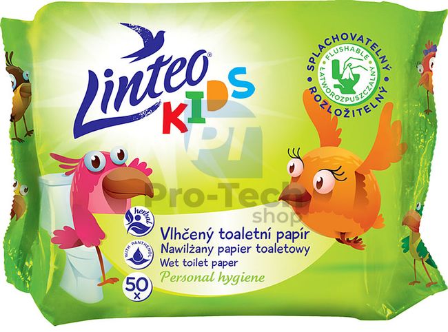 Вологий туалетний папір Linteo Kids 50шт 30442