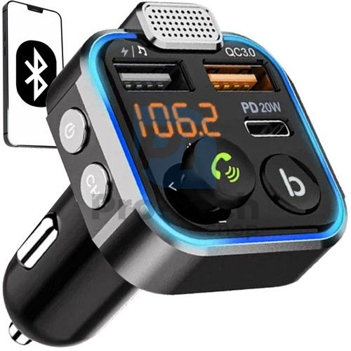 Bluetooth-передавач з автомобільним зарядним пристроєм FM Xtrobb 22355 76199