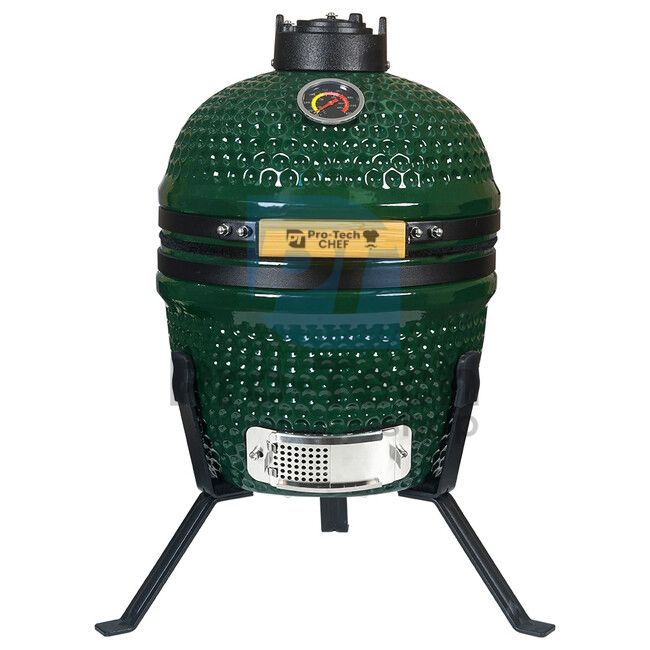 Садовий керамічний гриль Kamado CL-13 зелений Pro-Tech CHEF 51700