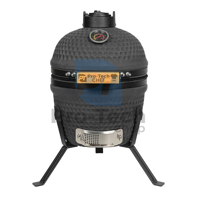 Садовий керамічний гриль Kamado CL-13 чорний матовий Pro-Tech CHEF 40346