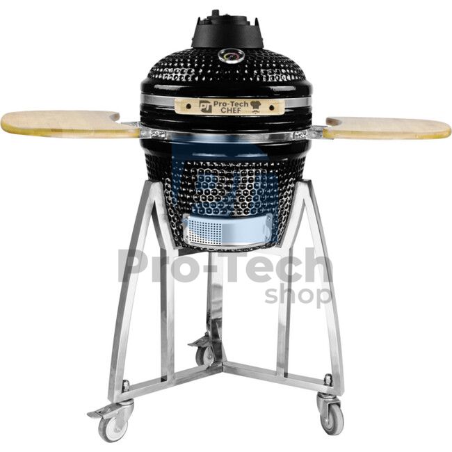 Садовий керамічний гриль Kamado CL-16 чорний Pro-Tech CHEF 40288