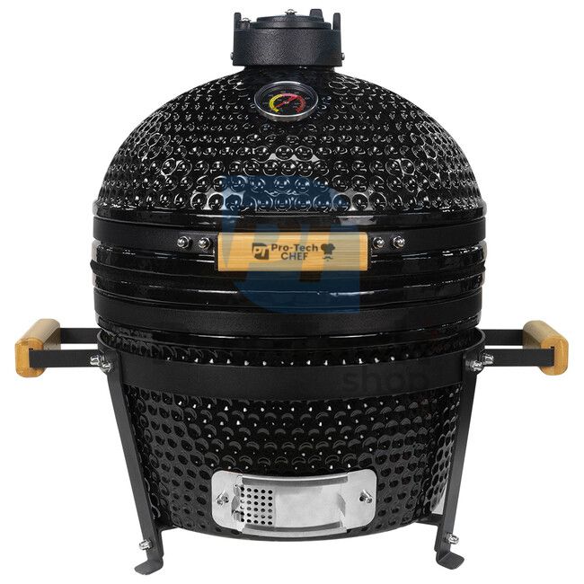 Садовий керамічний гриль Kamado CL-16T чорний Pro-Tech CHEF 40250